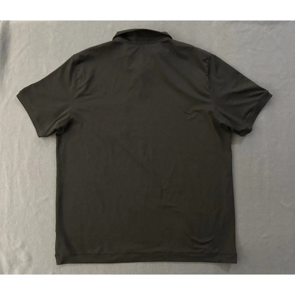 Vuori Polo Shirt Mens 2XL Black Solid Pocket Collared Short Sleeve V1099